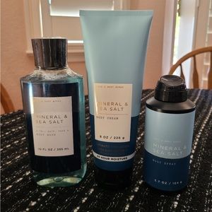 Bath and body works mens mineral and sea salt 3 of set